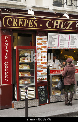 Francese ristorante asporto , Parigi, Francia Foto Stock