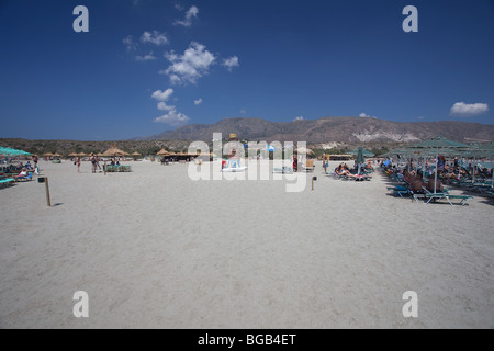 Spiaggia di elafonissi Creta Grecia paesaggio Foto Stock