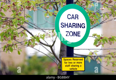 Royalty free fotografia di car sharing scheme segno REGNO UNITO Foto Stock