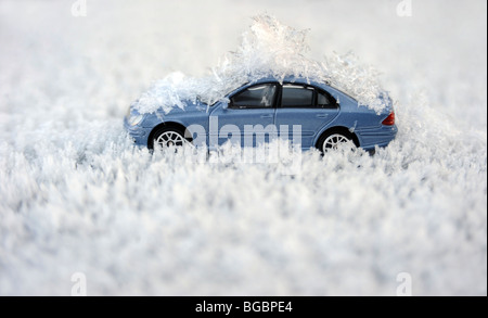 Modellino in condizioni di ghiaccio Foto Stock
