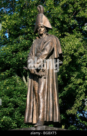 Statua di russo Maresciallo di Campo Michael Barclay de Tolly (1761-1818) nella Riga, Lettonia Foto Stock