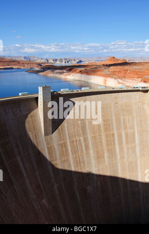 Glen Canyon Dam, Lake Powell, Arizona, Stati Uniti Foto Stock