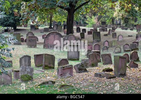 La sabbia Heiliger cimitero ebraico di Worms, Renania-Palatinato, Germania, Europa Foto Stock