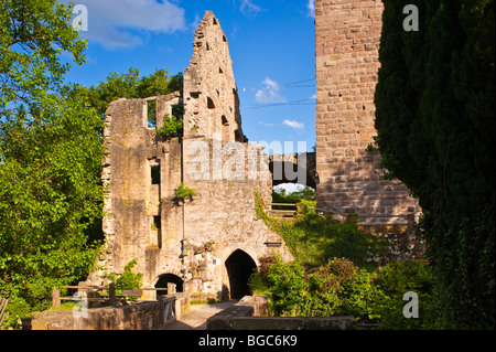 Zavelstein Burgruine rovine del castello, Bad Teinach Zavelstein, Foresta Nera, Baden-Wuerttemberg, Germania, Europa Foto Stock