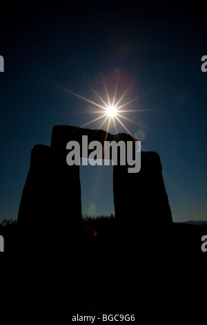 Foamhenge, una replica di dimensioni reali di Stonehenge realizzato da giganteschi blocchi di polistirolo dallo scultore Mark Cline ponte naturale, Virginia Foto Stock