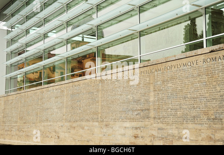 Ara Pacis, Roma, vista esterna, Lazio, Italia Foto Stock