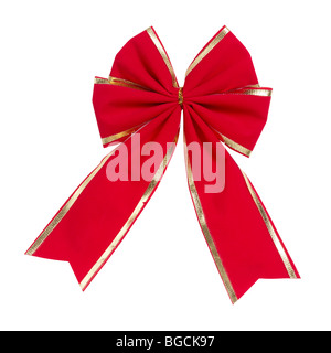 Rosso e Oro Bow Foto Stock