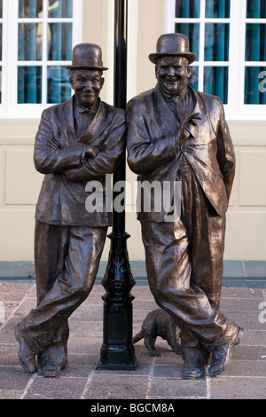 Laurel e Hardy statua Foto Stock