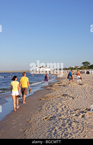 Ahlbeck Beach, isola di Usedom, Meclemburgo-Pomerania Occidentale, Germania Foto Stock