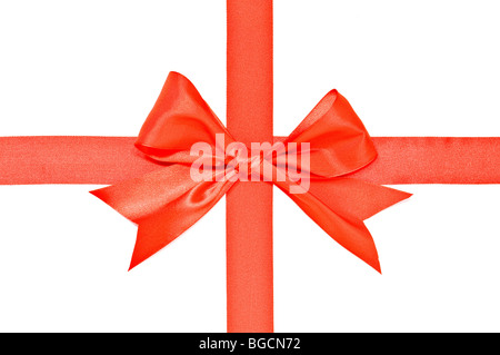 Nastro rosso con archetto Foto Stock