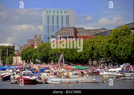 La città di Bristol docks, il porto di Bristol Festival, REGNO UNITO Foto Stock