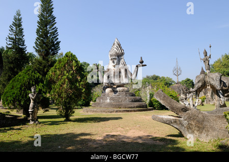 Laos; Vientiane; Buddha Park a Xieng Khuan Foto Stock
