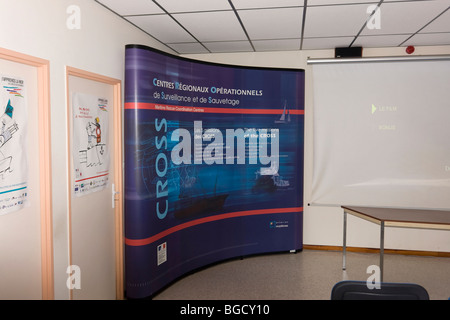 Esposizione di soccorso alla centrale operativa CROSSMED Foto Stock