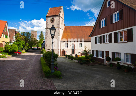 Sankt Georg chiesa, Bad Teinach Zavelstein, Foresta Nera, Baden-Wuerttemberg, Germania, Europa Foto Stock