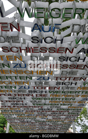 Nuovo monumento alle vittime del nazismo tedesco tribunali militari, inaugurata il 1° sett. 2009, Colonia, nella Renania settentrionale-Vestfalia, Germania Foto Stock