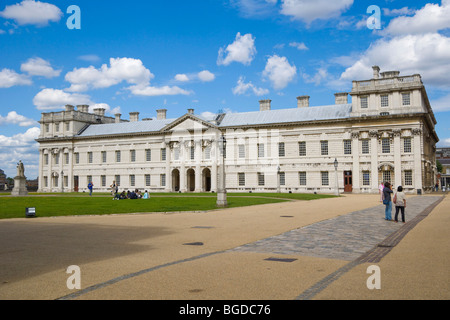 Queen Anne corte, Old Royal Naval College di Greenwich, London, England, Regno Unito, Europa Foto Stock