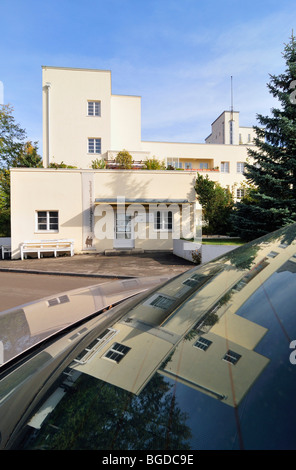 Weissenhofsiedlung Weissenhof insediamento, terrazza house Am Weissenhof 30-32, qui la galleria di architettura Weissenhof 30, archi Foto Stock