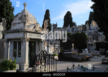 Cimetiere du Vieux Château cimitero, Nizza, Alpes Maritimes, Région Provence-Alpes-Côte d'Azur, in Francia meridionale, Francia, Europa Foto Stock