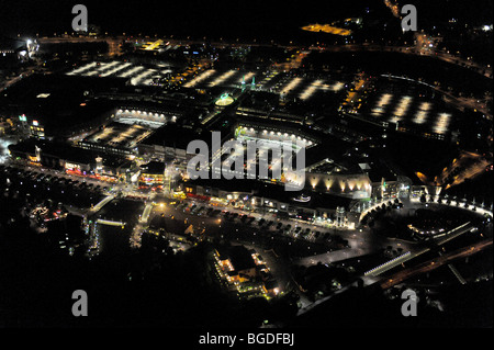 Foto aerea, Centor shopping centre, Neue Mitte, Osterfeld, Oberhausen Ruhrgebiet regione, Extraschicht 2009 festival culturale Foto Stock