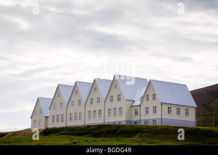 Il vecchio edificio scolastico. Laugarvatn, Sud dell'Islanda. Foto Stock