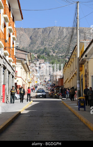 Road, Lima, Ayacucho, insediamento Inca, insediamento Quechua, Perù, America del Sud, America Latina Foto Stock