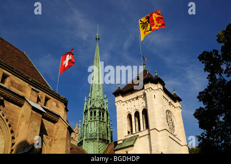 Cathedrale de Saint Pierre, Ginevra, Canton Vaud, Svizzera, Europa Foto Stock
