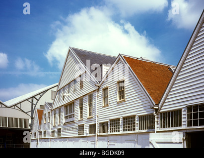 Regno Unito, Inghilterra, Kent, Rochester, Chatham Historic Dockyard, montante superiore house dating from 1758 Foto Stock