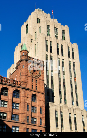 Il grattacielo storico, Edificio Aldred, Vieux Montréal, la Vecchia Montreal, Quebec, Canada, America del Nord Foto Stock