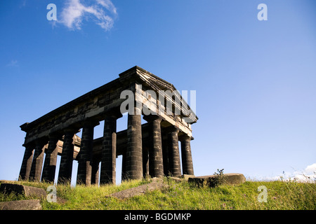 Penshaw monumento, uno del nord-est dell'Inghilterra di punti di riferimento chiave, sorge sulla collina di Penshaw a Sunderland, Inghilterra. Foto Stock