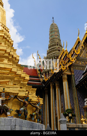 Tailandia Bangkok; Grand Palace; Wat Phra Kaew Foto Stock