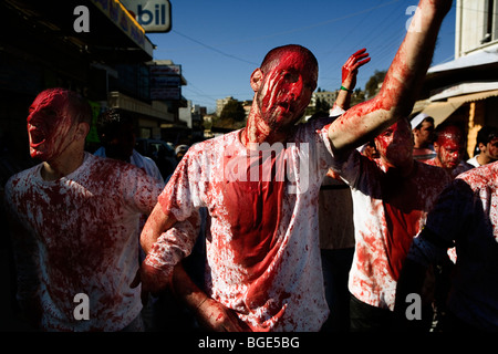 Festa di Ashura in Nabatieh / Libano Foto Stock