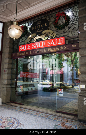 Il blocco Arcade, Collins Street, Melbourne, Australia Foto Stock