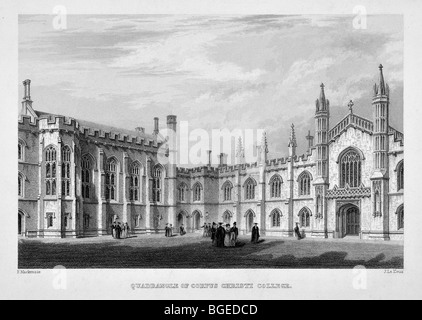 Un quadrangolo del Corpus Christi College di Cambridge Foto Stock