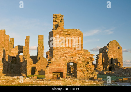 Le rovine del Palazzo Ducale a Birsay nell'angolo nord-ovest del continente alle Isole Orcadi Scozia. SCO 5763 Foto Stock