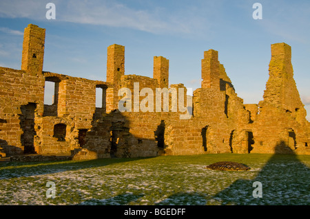 Le rovine del Palazzo Ducale a Birsay nell'angolo nord-ovest del continente alle Isole Orcadi Scozia. SCO 5765 Foto Stock