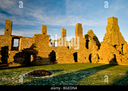 Le rovine del Palazzo Ducale a Birsay nell'angolo nord-ovest del continente alle Isole Orcadi Scozia. SCO 5768 Foto Stock