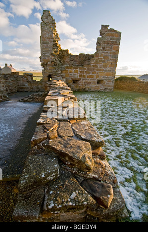 Le rovine del Palazzo Ducale a Birsay nell'angolo nord-ovest del continente alle Isole Orcadi Scozia. SCO 5770 Foto Stock