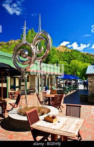 Cafe nella storica Arrowtown di Central Otago, South Island, in Nuova Zelanda. Foto Stock