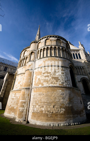 Intorno a Norwich Cathedral nel cuore del Norfolk, Inghilterra Foto Stock