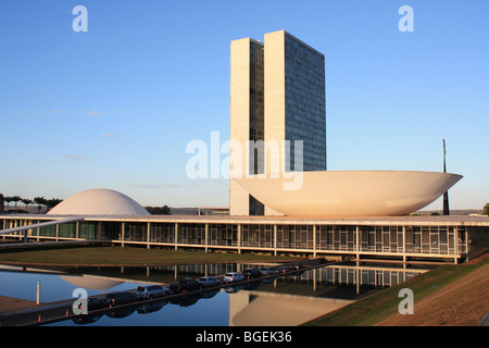 Congresso nazionale, Brasilia, Brasile Foto Stock
