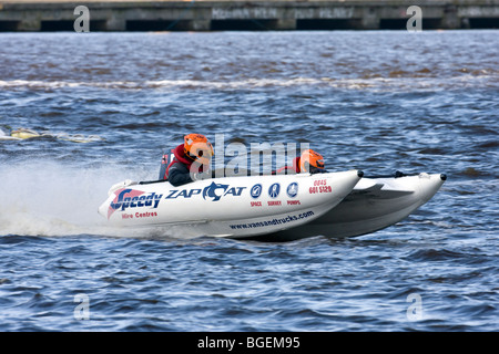 Team Speedy Hire - Zapcat Championship 2009 - Leith Harbour, Edimburgo Foto Stock