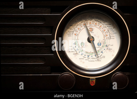 Vecchia radio ricevitore in un museo in Norvegia Foto Stock