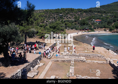 La Grecia del nord est delle isole egee THASSOS le antiche rovine di ALIKI Foto Stock