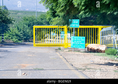 Israele, Galilea superiore il recinto buono di frontiera tra Israele e il Libano nei pressi di Metula Foto Stock