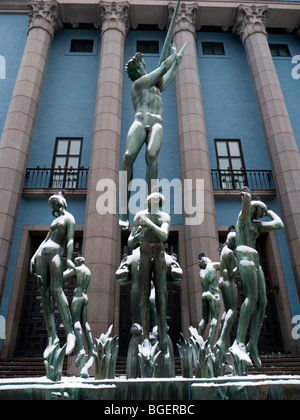 Orpheus Fontana e Konserthuset a Hotorget a Stoccolma Svezia Foto Stock