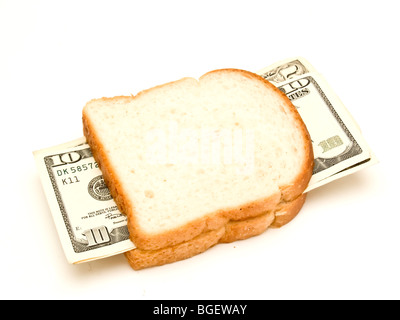 Sandwich di dollari Foto Stock