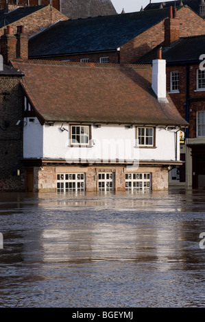 Città di York inondazioni Foto Stock