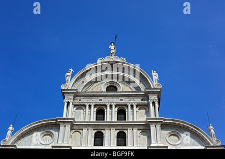 La facciata in marmo della chiesa di San Zaccaria (San Zaccaria), Venezia, Veneto, Italia Foto Stock