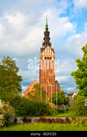 La Cattedrale di San Nicola a old town Elblag, Polonia | Nikolaikirche in Elbing, Polen Foto Stock