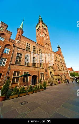 Al municipio di Mercato Lungo, Dlugi Targ, la storica città vecchia di Danzica, Polonia | Rathaus, Langgasse, Danzica Foto Stock